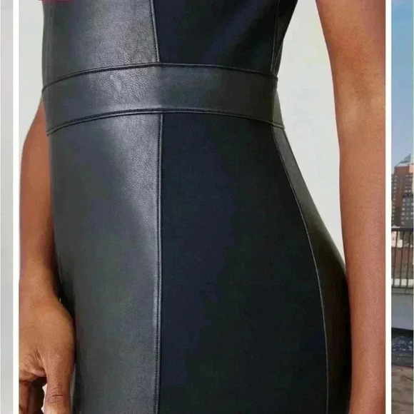 NWT Spanx Leather-Like Combo Fitted Dress, Womens 1X, XL - Picture 5 of 5